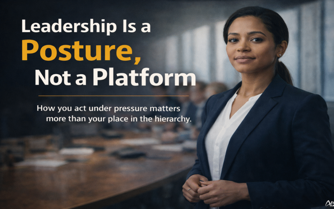 Leadership Is a Posture, Not a Platform